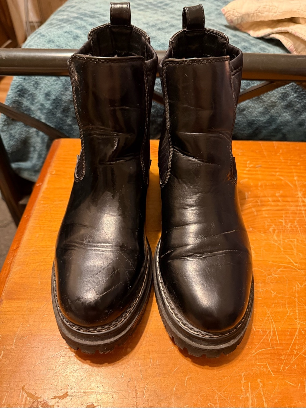 Sam & Libby Black Combat Moto Boots